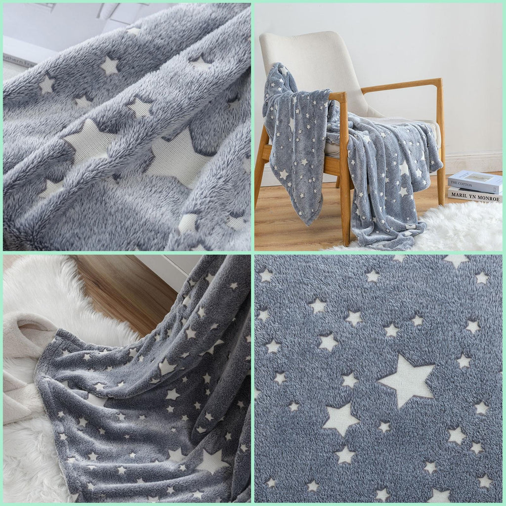 Pavoco Bettwäsche Leuchtende Kinderdecke aus Flanell für Kinder weich 100x150cm 200x150cm