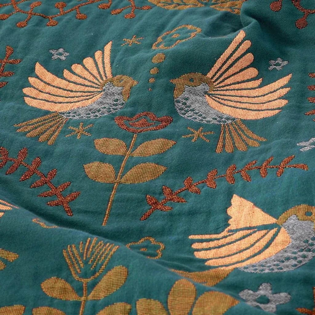 Pavoco Bettwäsche Luxuriöse Wolldecke für Unisex 100% Baumwolle Reversibel atmungsaktiv elegant