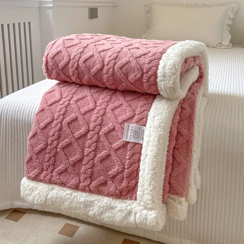 Pavoco Bettwäsche Rosa / 100x150 cm Weiche Fleecedecke für Unisex warm vielseitig pflegeleicht kuschelig