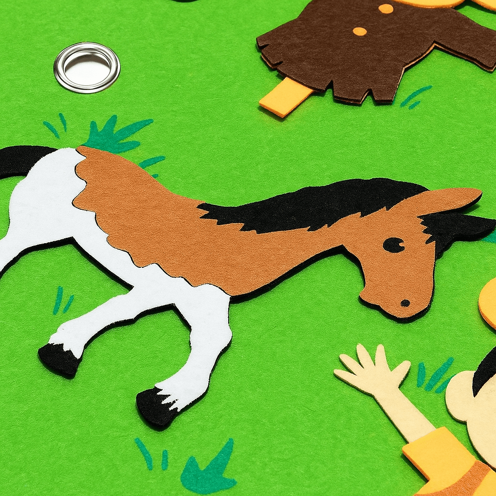 Pavoco Bildungsspielzeug Hof | interaktive Filzmatte für Kinder kreativ