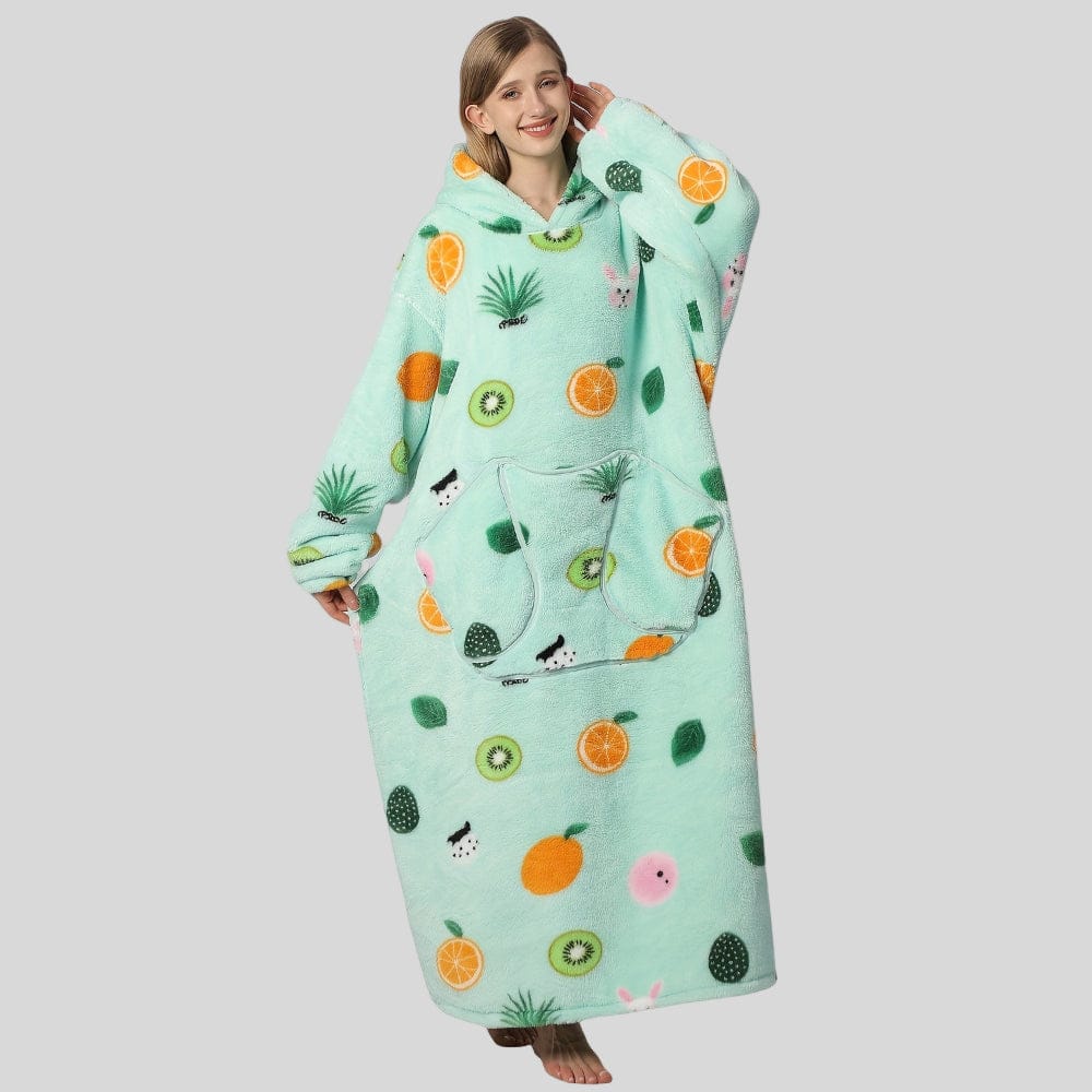 Pavoco Damen Sweatshirts Früchte Kuscheliges Oversize Sweatshirt für Damen warm mit Kapuze Winter