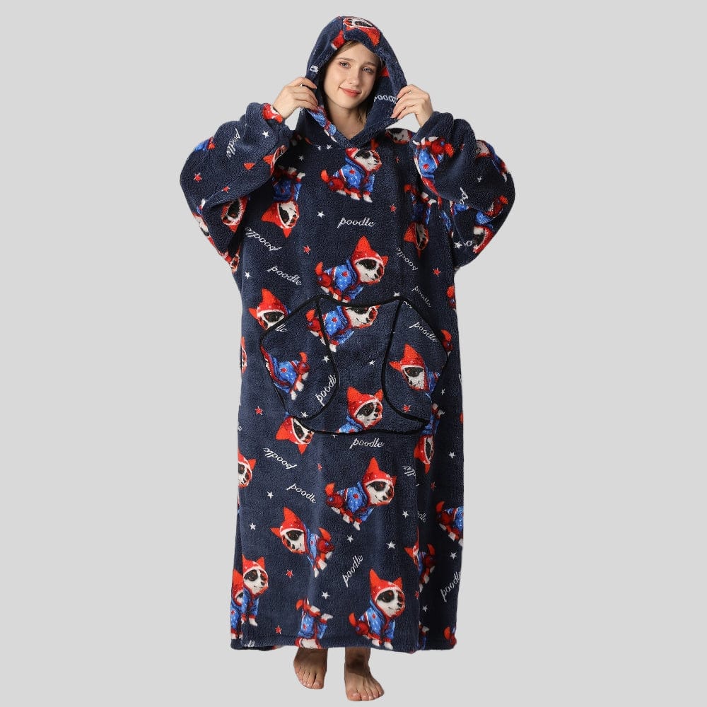 Pavoco Damen Sweatshirts Pudel Kuscheliges Oversize Sweatshirt für Damen warm mit Kapuze Winter