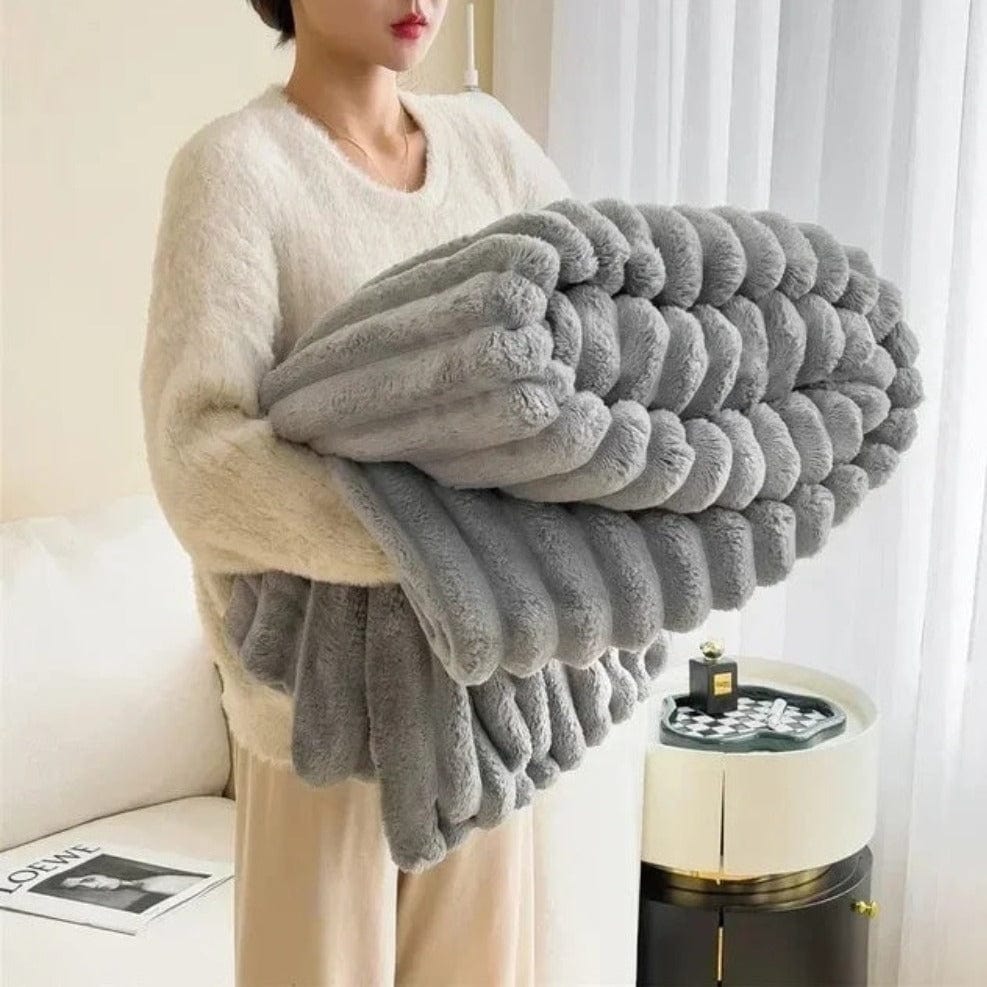 Pavoco Decken & Überwürfe 150x200cm / Hellgrau Himmlische Kuscheldecke für Unisex ganzjährig atmungsaktiv Fleece vielseitig