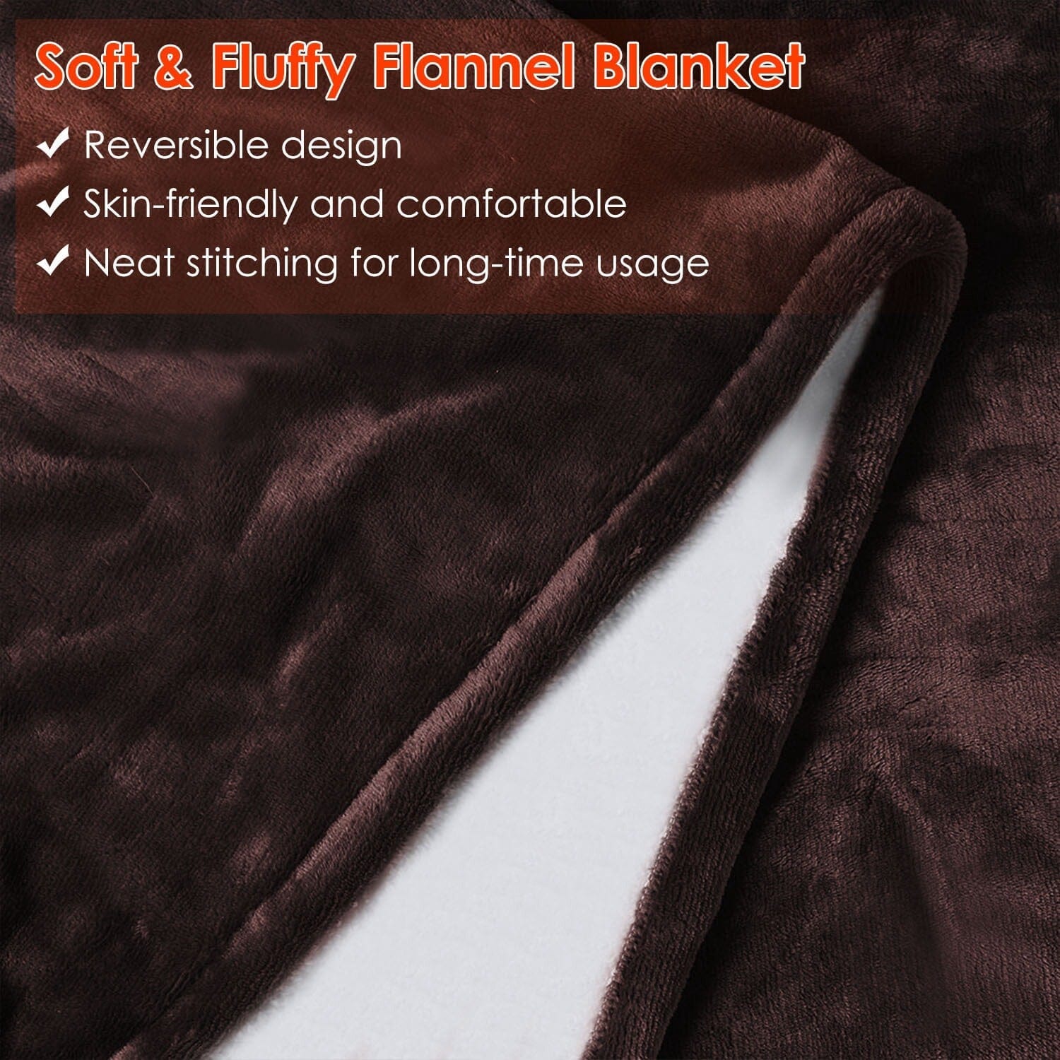 Pavoco Decken & Überwürfe Default Elektrische Flanelldecke für Unisex warm mit Timer und 6 Wärmepegeln