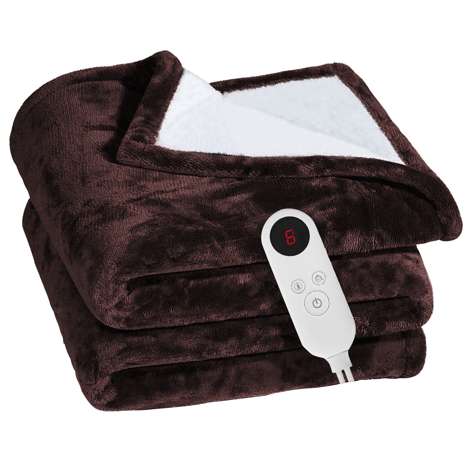 Pavoco Decken & Überwürfe Default Elektrische Flanelldecke für Unisex warm mit Timer und 6 Wärmepegeln
