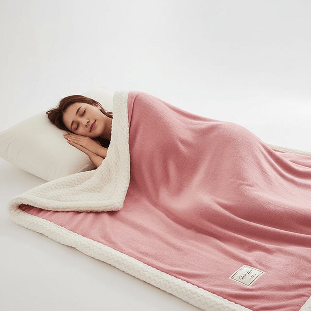 Pavoco Decken & Überwürfe Pink / 100x150cm Kuschelige Fleece Decke für Unisex leicht vielseitig einsetzbar Winter