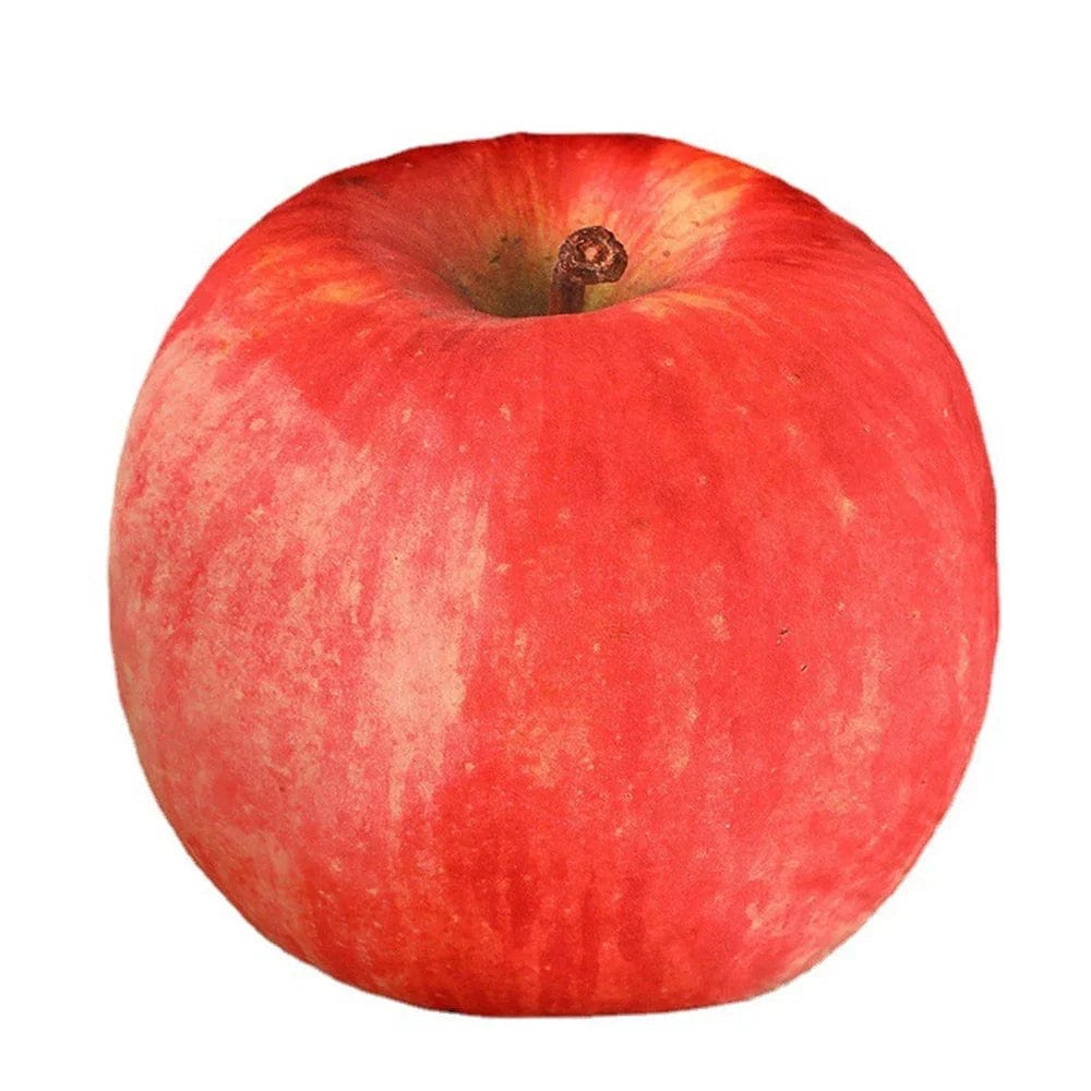 Pavoco Dekorative Kissen Apfel Weiches Plüschkissen für Kinder und Erwachsene fruchtig dekorativ