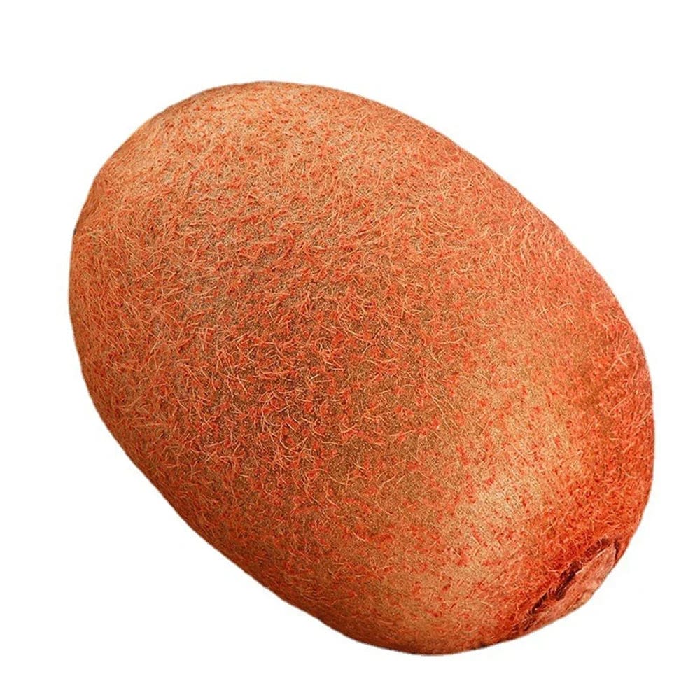 Pavoco Dekorative Kissen Kiwi Weiches Plüschkissen für Kinder und Erwachsene fruchtig dekorativ