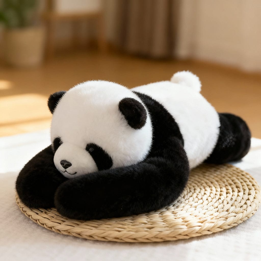 Pavoco Dekorative Kissen Panda Weiches Kuschelkissen für Kinder 40x40 Plüsch Tierfigur beruhigend Sofa