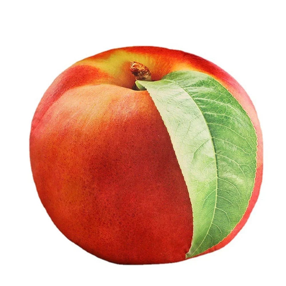 Pavoco Dekorative Kissen Pfirsich Weiches Plüschkissen für Kinder und Erwachsene fruchtig dekorativ