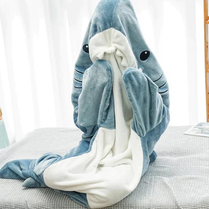 Pavoco Einteiler L Weicher Haifisch-Onesie für Unisex gemütlich warm Winter