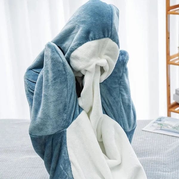 Pavoco Einteiler M Weicher Haifisch-Onesie für Unisex gemütlich warm Winter