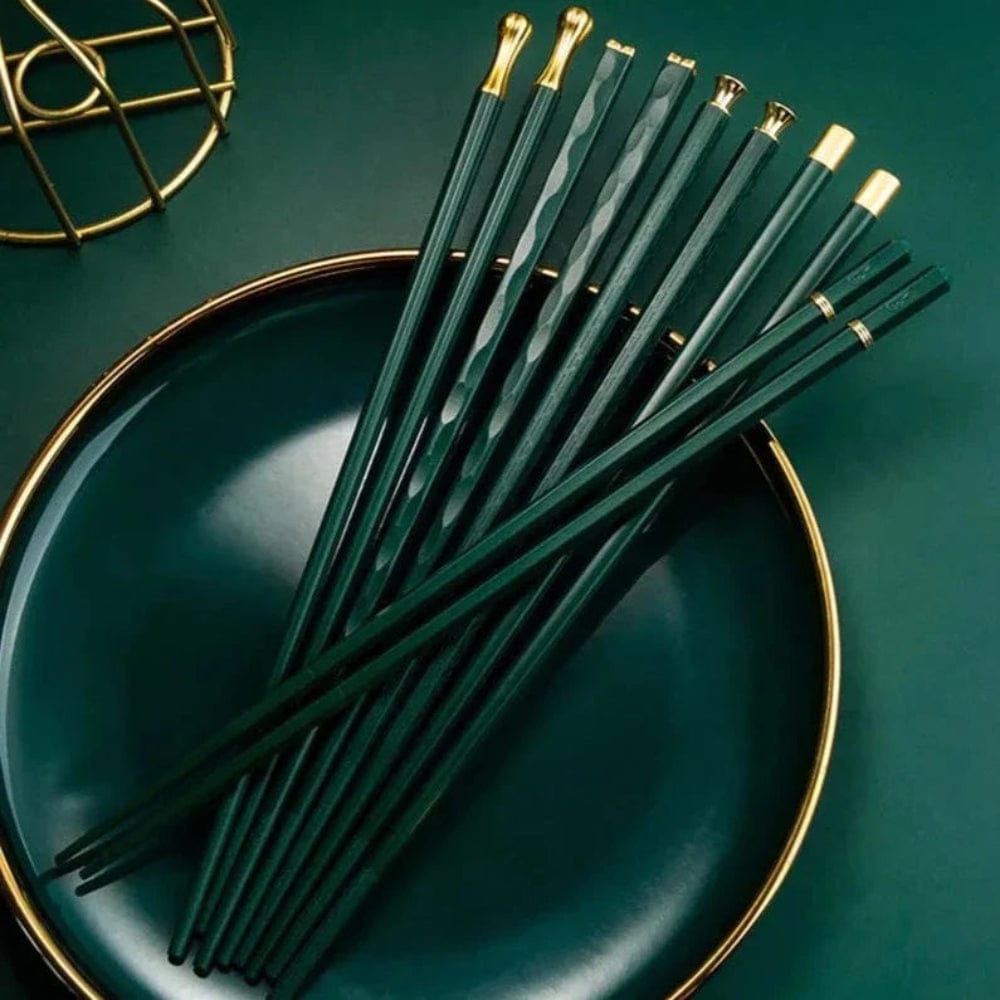 Pavoco Essstäbchen Grün Elegante Essstäbchen für Feinschmecker langlebig spülmaschinenfest