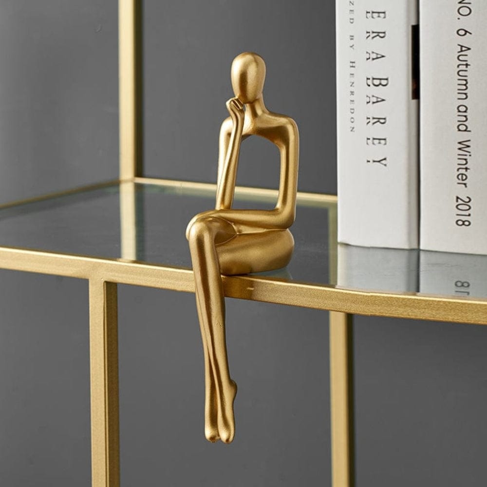 Pavoco Figuren Der Denker Elegante dekorative Figur für Unisex modern goldfarben vielseitig
