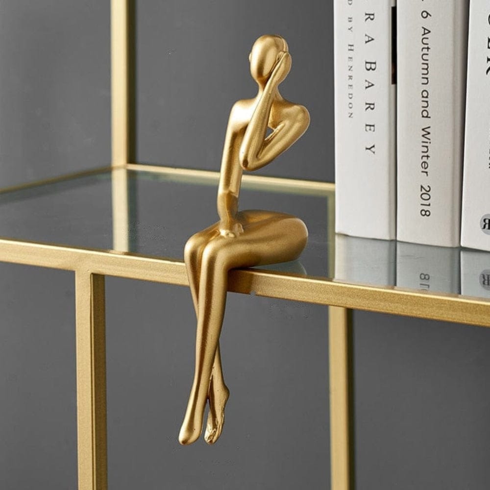 Pavoco Figuren Der Musikliebhaber Elegante dekorative Figur für Unisex modern goldfarben vielseitig