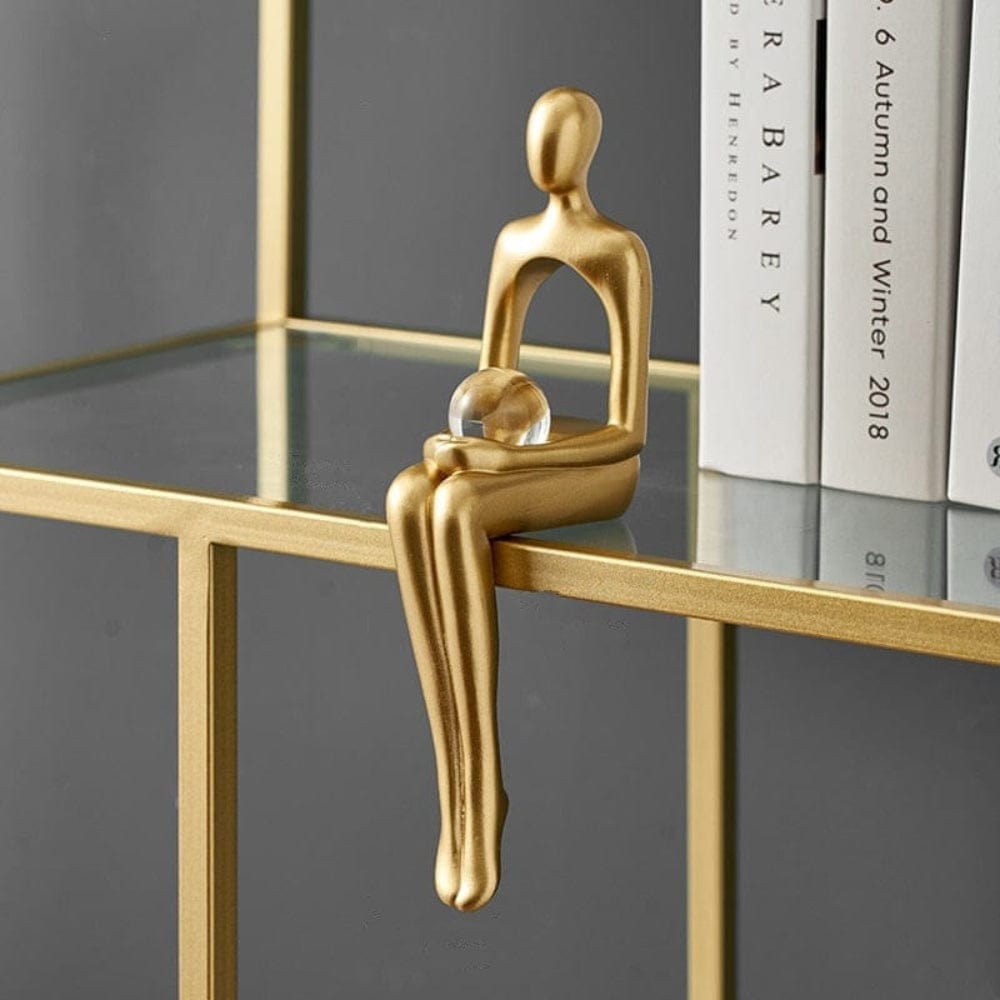 Pavoco Figuren Der Mystiker Elegante dekorative Figur für Unisex modern goldfarben vielseitig