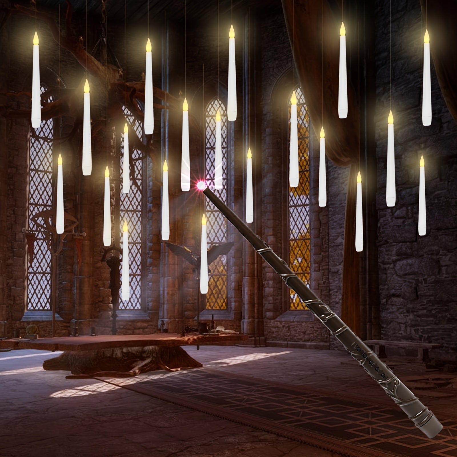 Pavoco Flammenlose Kerzen Elegante LED Kerzen flammenlos mit Timer warmweiß hängend