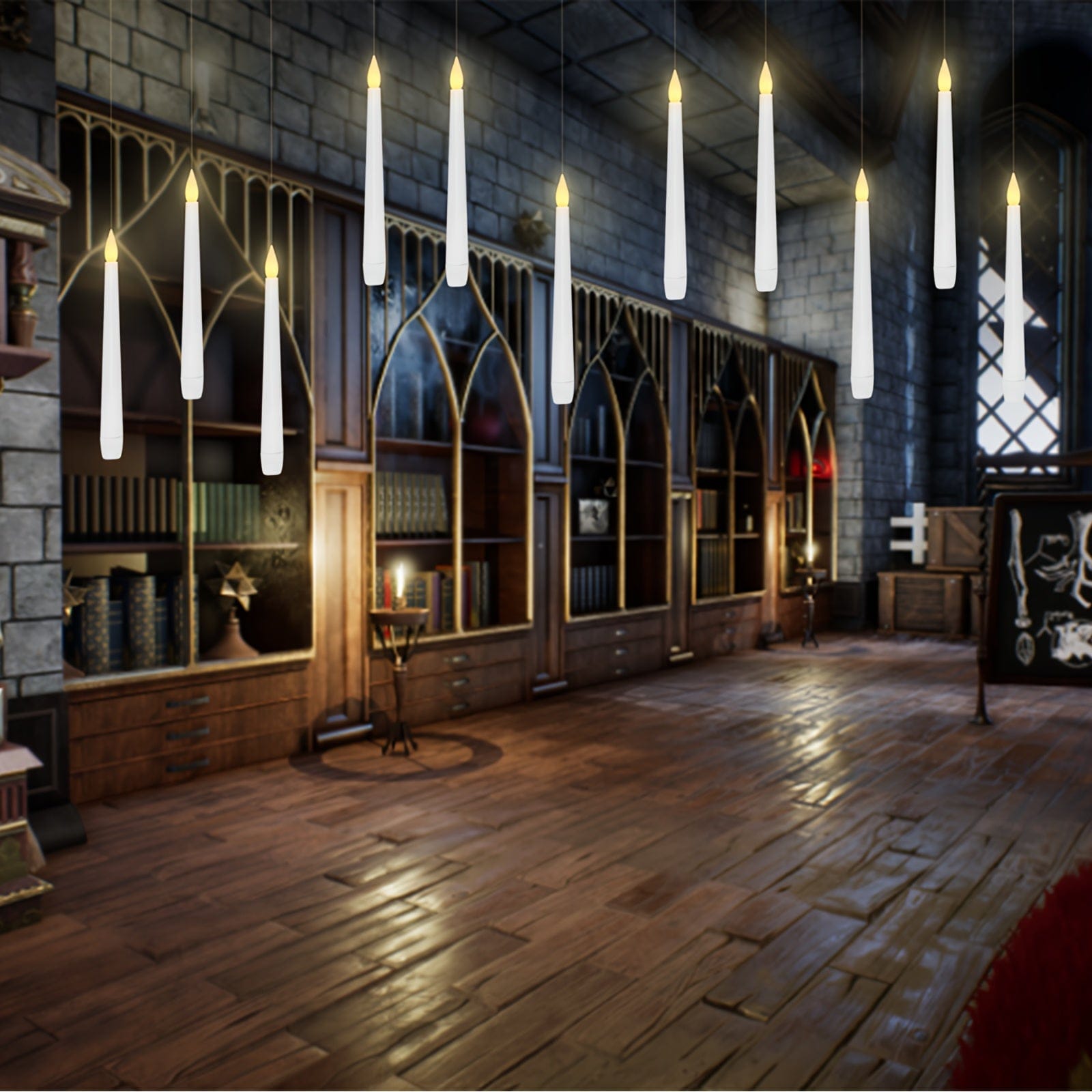 Pavoco Flammenlose Kerzen Elegante LED Kerzen flammenlos mit Timer warmweiß hängend