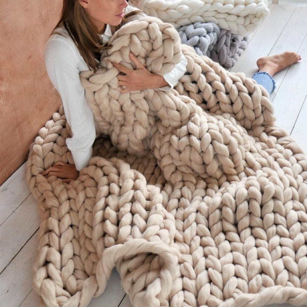 Pavoco Garn Beige Flauschiges Strickgarn für Kreative dicke Wolle 1000 Gramm vielseitig und weich