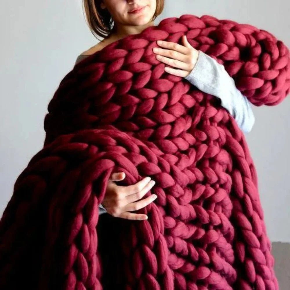 Pavoco Garn Bordeauxrot / 1 kg Flauschiges Wollgarn für Unisex Chunky XL 1000 Gramm ideal für DIY Projekte
