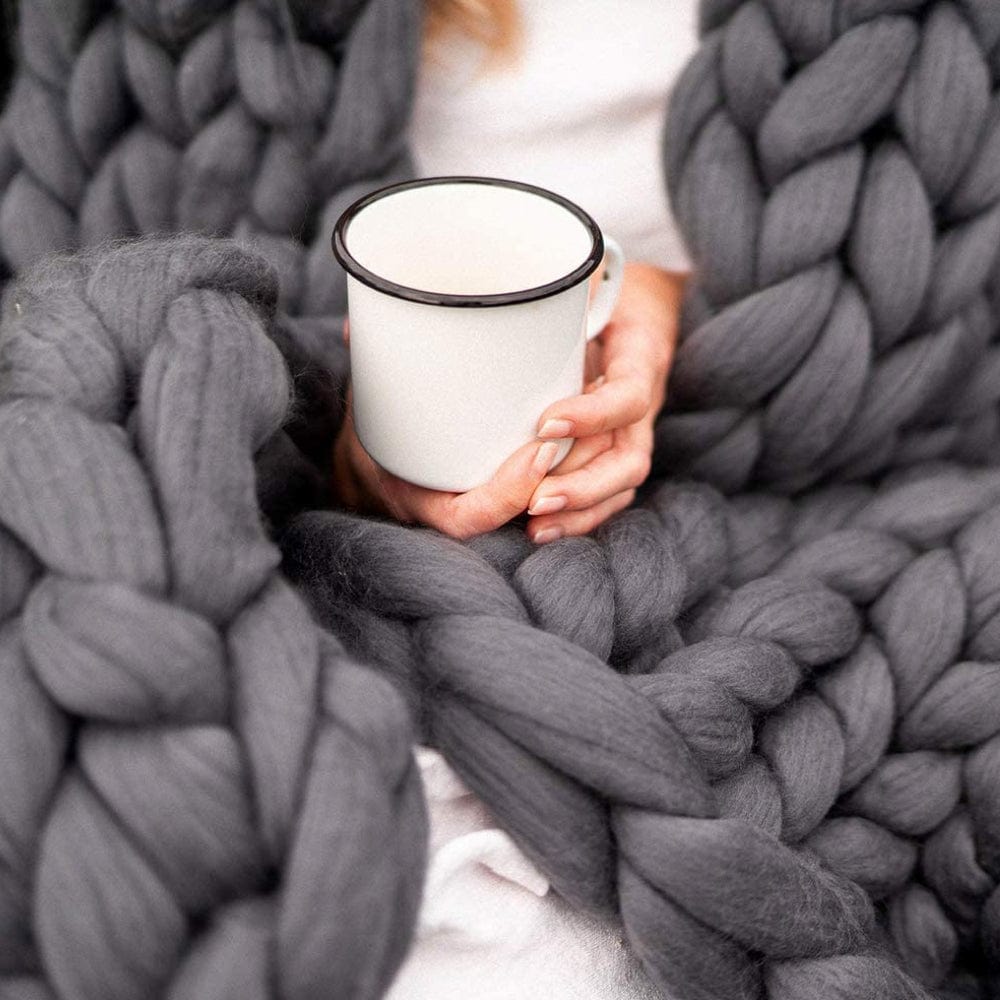 Pavoco Garn Dunkles Grau Flauschiges Strickgarn für Kreative dicke Wolle 1000 Gramm vielseitig und weich