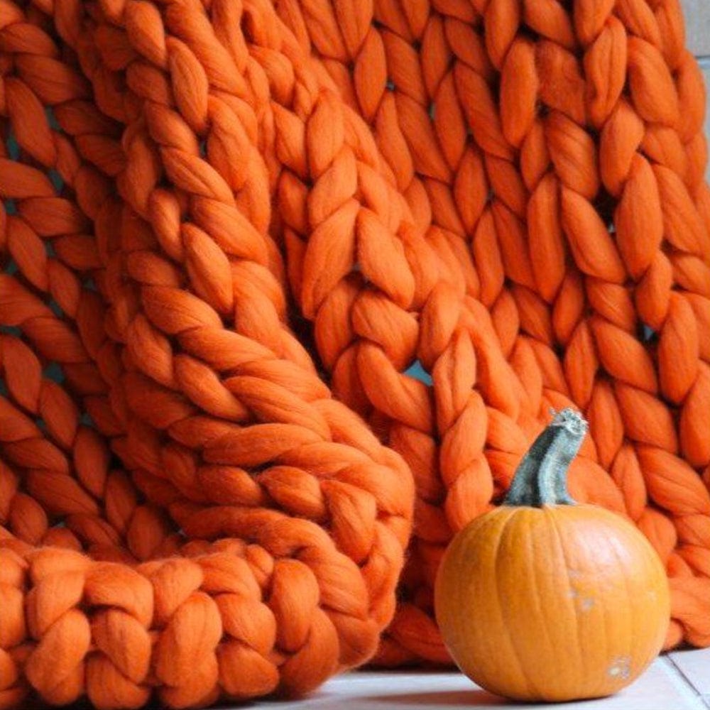 Pavoco Garn Orange Flauschiges Strickgarn für Kreative dicke Wolle 1000 Gramm vielseitig und weich