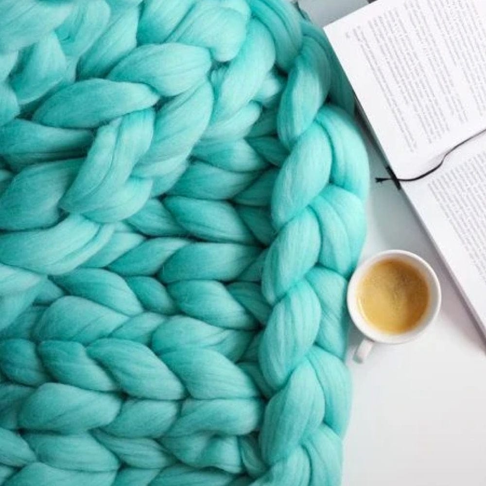 Pavoco Garn Türkis Flauschiges Strickgarn für Kreative dicke Wolle 1000 Gramm vielseitig und weich
