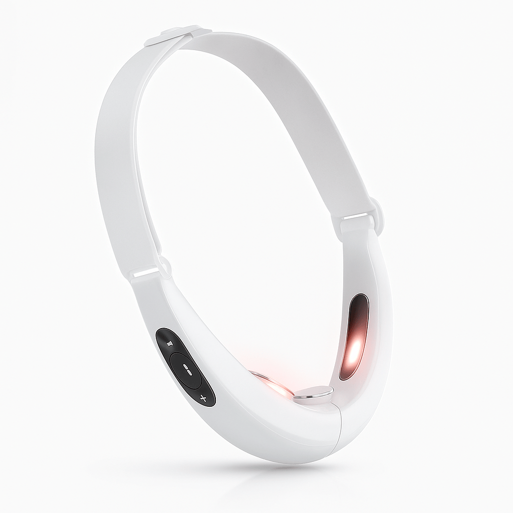 Pavoco Gesichtsgeräte Weiß Effektives Gesichtsmassagegerät für Damen Anti-Aging mit Mikrostrom und LED