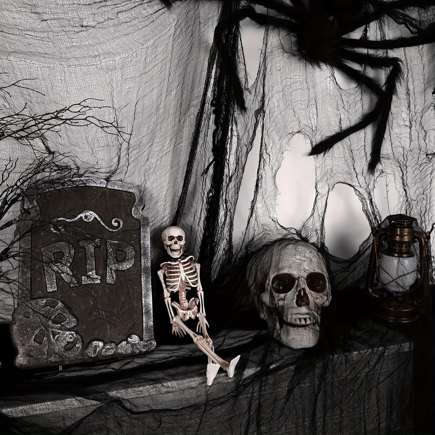 Pavoco Halloween-Stoffe & Textilien Default Halloween | Dramatisches Polyester-Gewebe für Deko Ideen