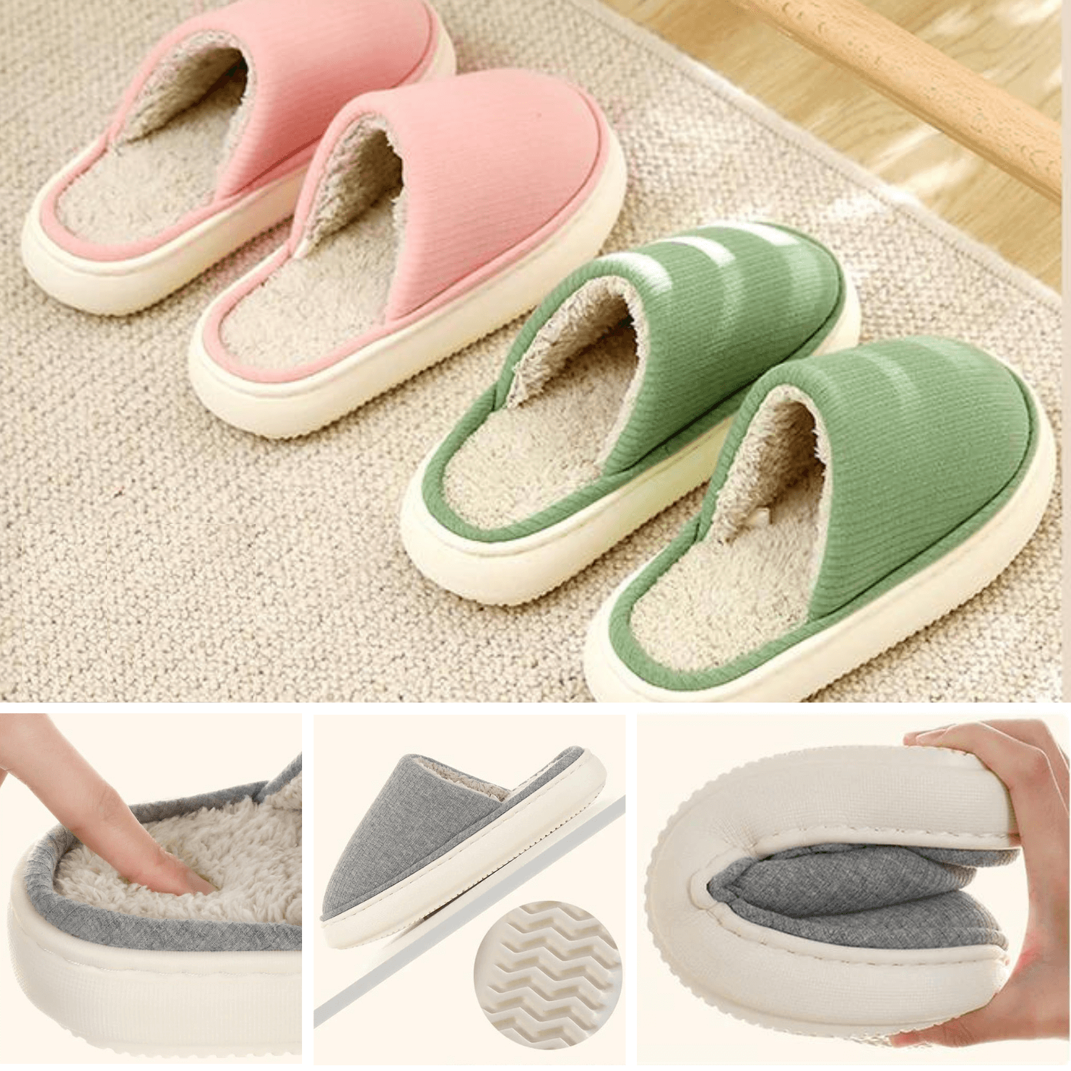 Pavoco Hausschuhe Bequeme Hausschuhe für Unisex warm rutschfest therapeutisch ideal für Zuhause