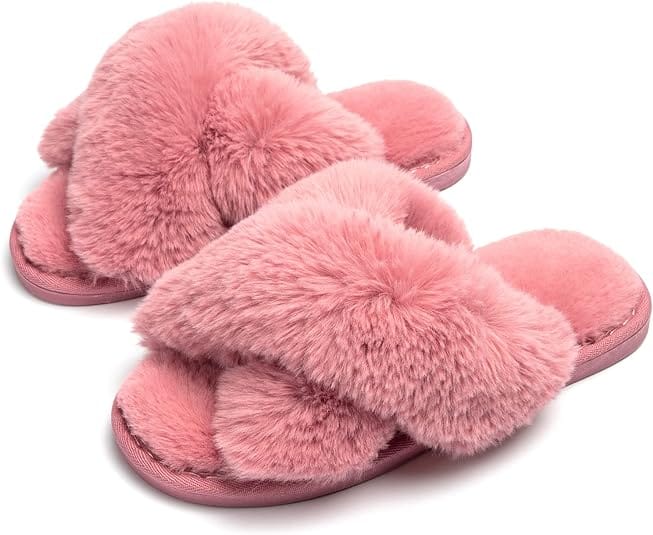 Pavoco Hausschuhe ROSA / 36 - 37 Stilvolle Hausschuhe für Damen warm weich rutschfest Winter Komfort
