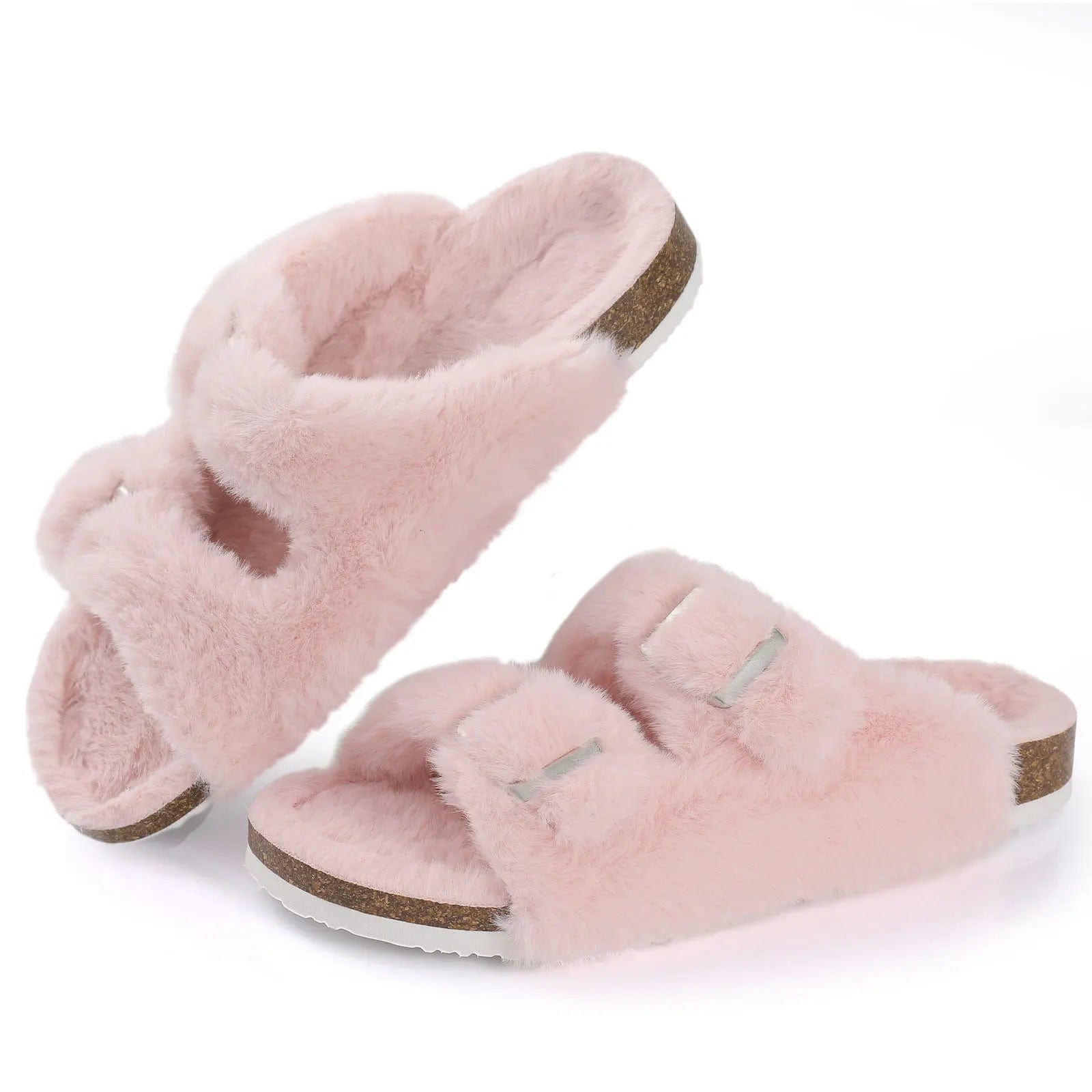 Pavoco Hausschuhe Rosa / 36 Stilvolle Hausschuhe für Damen warm mit Plüschfutter Winter bequem