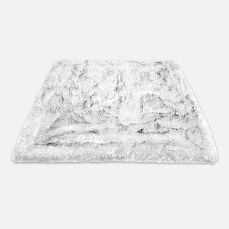 Pavoco Haustierdecken 75X100cm / Weiß-Schwarz Elegante Haustierdecke für Unisex wasserdicht leicht Kunstpelz Mikro-Wildleder