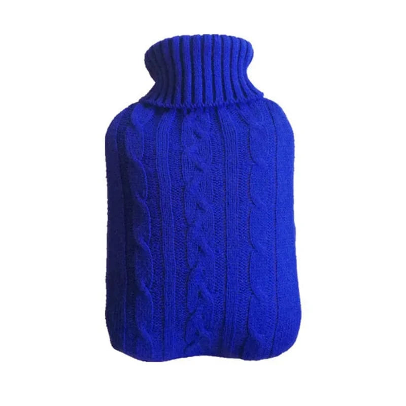 Pavoco Heizdecken & Überwürfe Blau Weicher Wärmflaschenbezug für Unisex gestrickt abnehmbar waschbar dekorativ