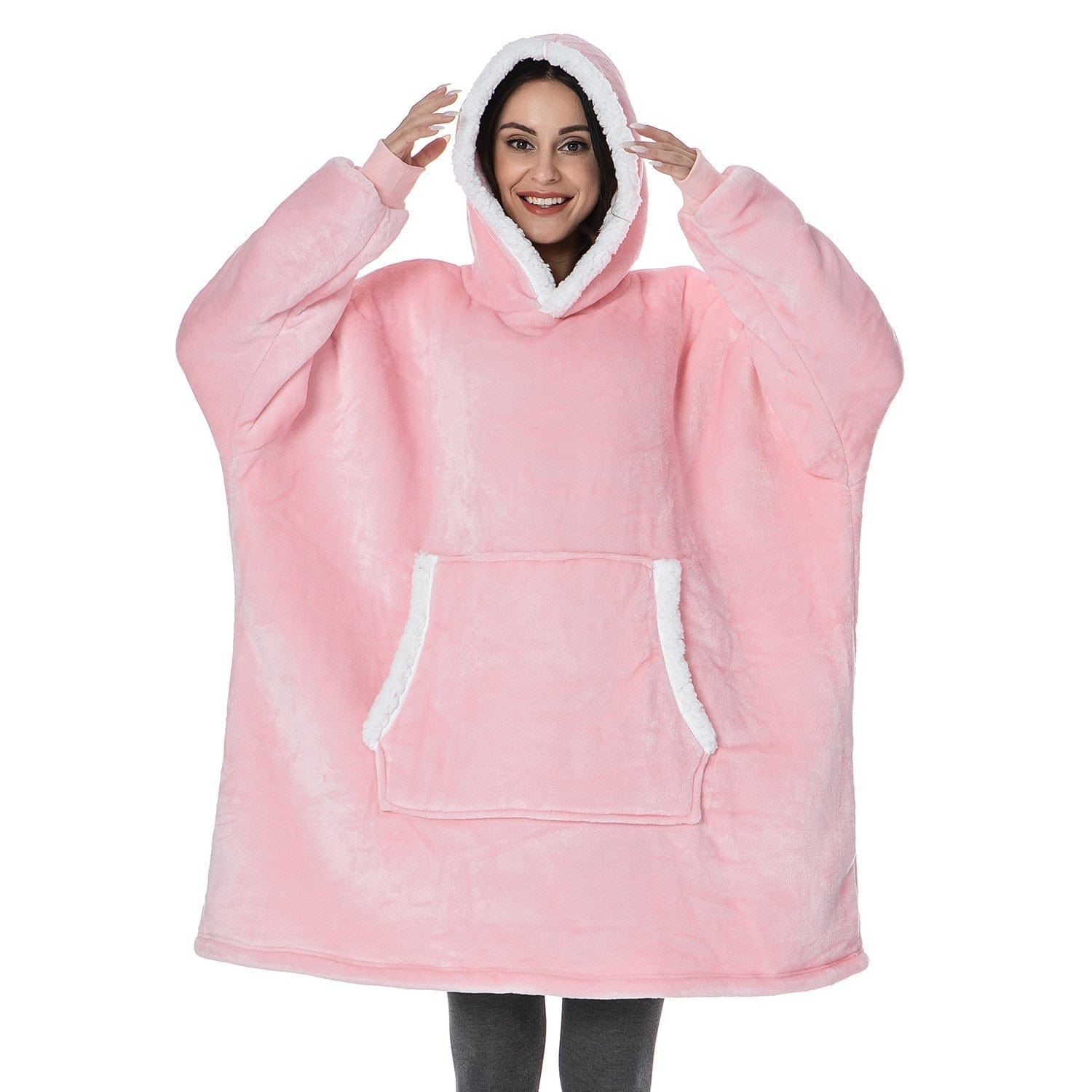 Pavoco Hoodies & Sweatshirts Kuscheliger Hoodie für Unisex weich mit Kapuze und Taschen ideal für Zuhause