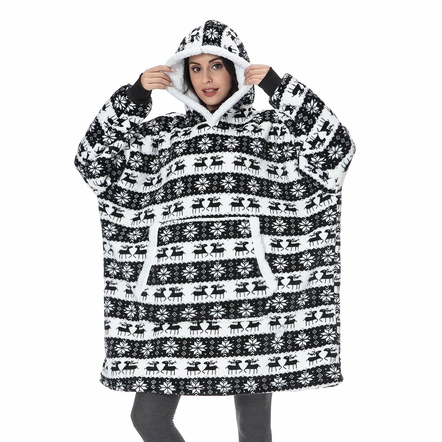 Pavoco Hoodies & Sweatshirts Kuscheliger Hoodie für Unisex weich mit Kapuze und Taschen ideal für Zuhause