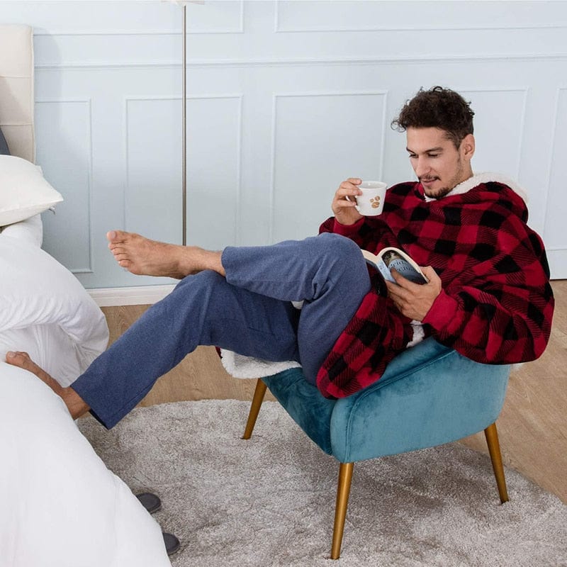 Pavoco Hoodies & Sweatshirts Kuscheliger Hoodie für Unisex weich mit Kapuze und Taschen ideal für Zuhause