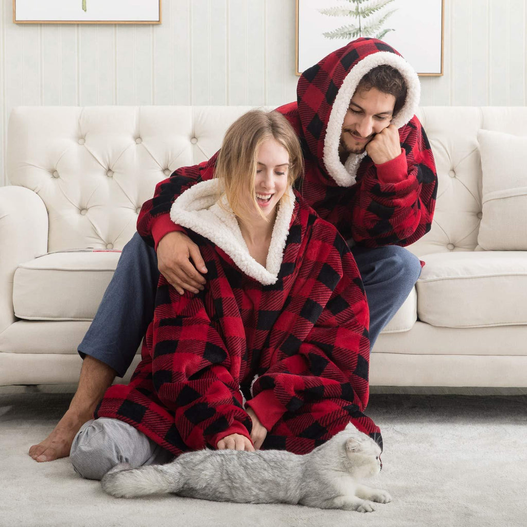 Pavoco Hoodies & Sweatshirts Kuscheliger Hoodie für Unisex weich mit Kapuze und Taschen ideal für Zuhause