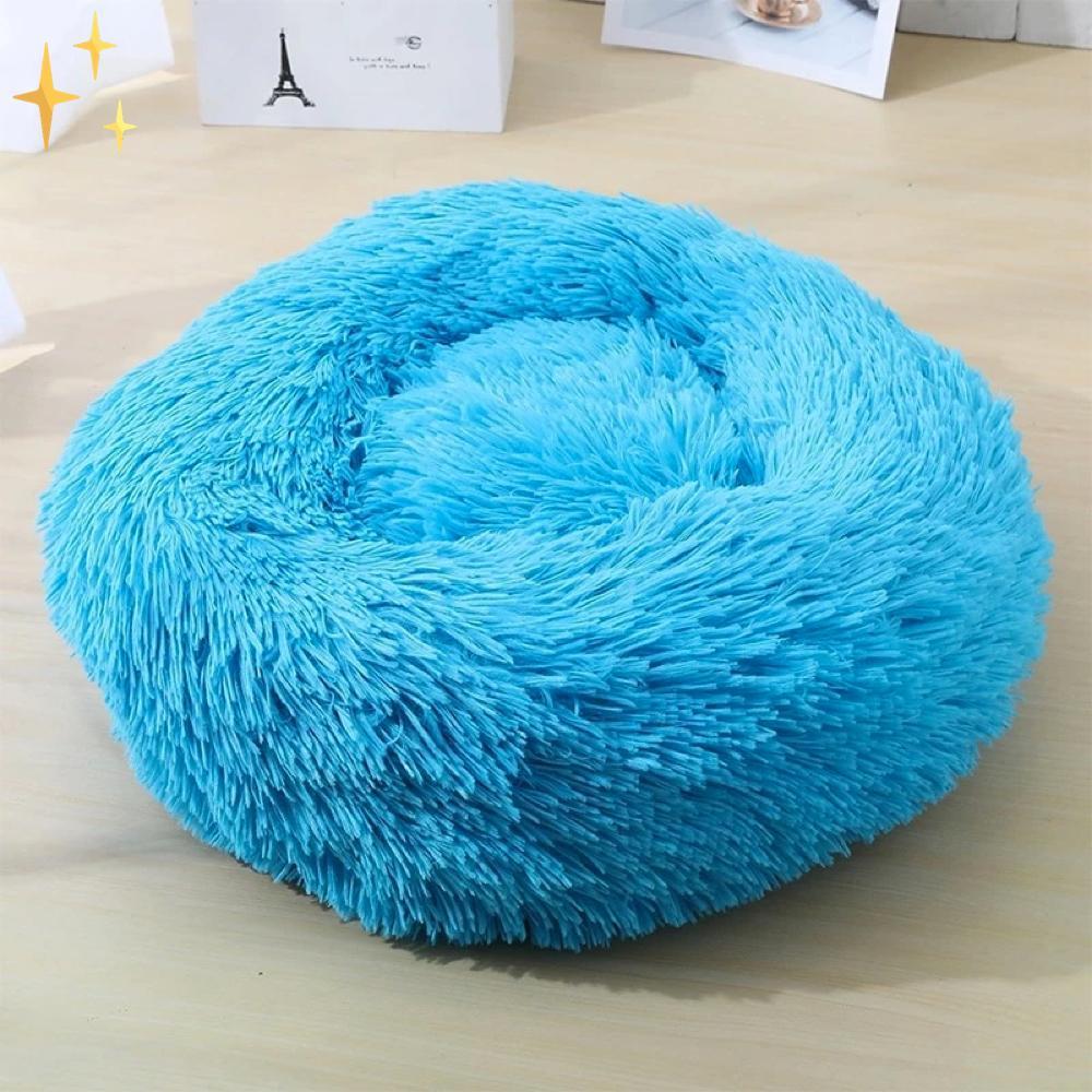 Pavoco Hundebetten Blau / 40 cm Kuscheliges Haustierbett für Katzen und Hunde weich rutschfest maschinenwaschbar