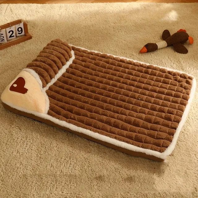 Pavoco Hundebetten Braun / M (60*40cm) Weiches Orthopädisches Hundebett für Hunde waschbar komfortabel atmungsaktiv