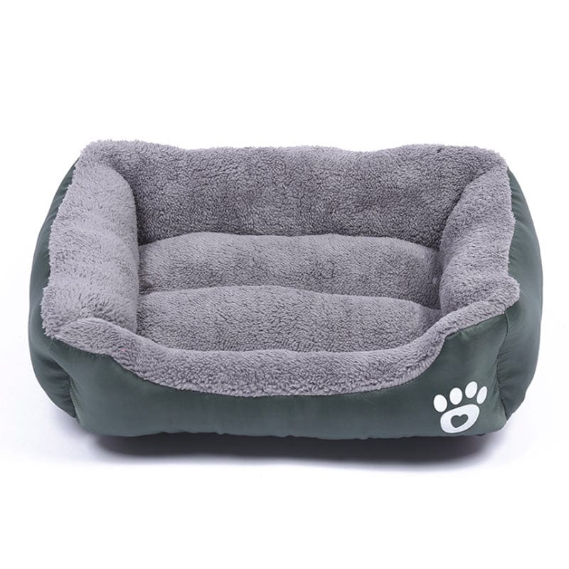 Pavoco Hundebetten Dunkelgrün / S 43×32 cm Weiches Hundebett für Hunde atmungsaktiv komfortabel in mehreren Größen