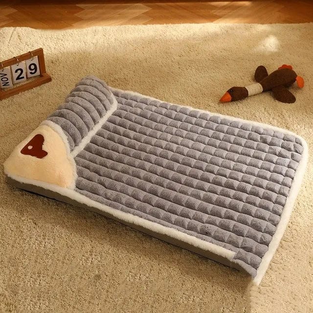 Pavoco Hundebetten Grau / M (60*40cm) Weiches Orthopädisches Hundebett für Hunde waschbar komfortabel atmungsaktiv