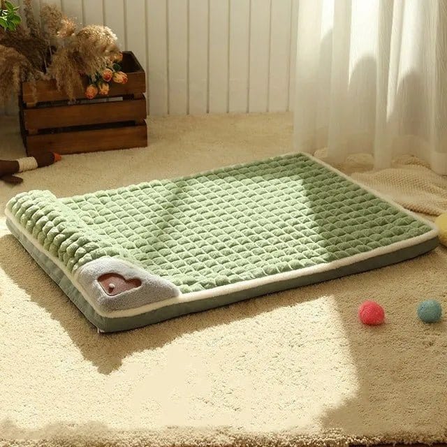 Pavoco Hundebetten Grün Flauschiges Hundebett für kleine Hunde stilvoll bequem Premium