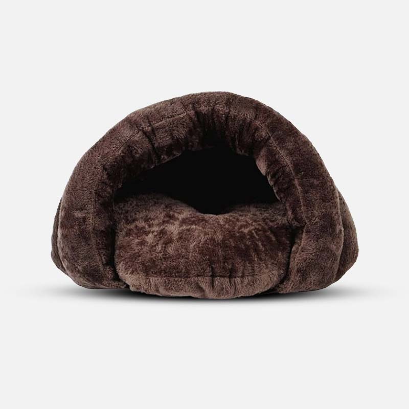 Pavoco Hundebetten Kaffee Weiches Versteck Hundebett für kleine Hunde gemütlich sicher plüschig