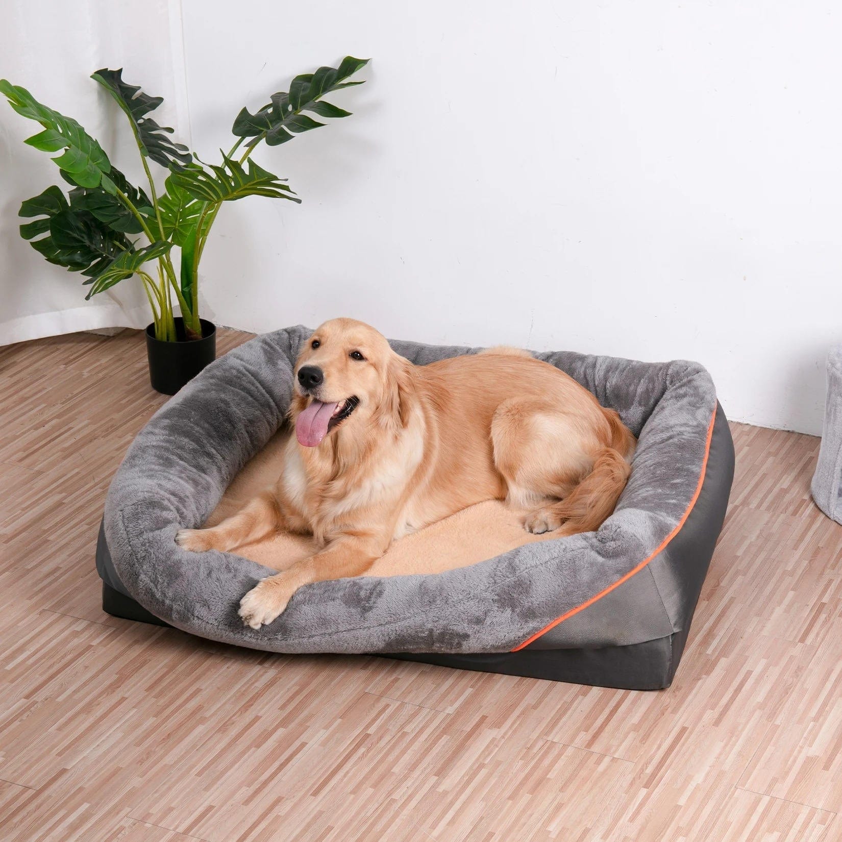 Pavoco Hundebetten L Bequemes Orthopädisches Hundebett für Hunde wasserdicht rutschfest Oxford 600D