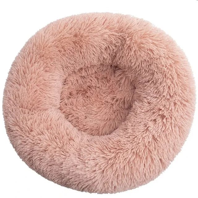Pavoco Hundebetten (S) Klein / Rosa Superweiches Wohlfühlbett für Hunde beruhigend rund Anti-Stress