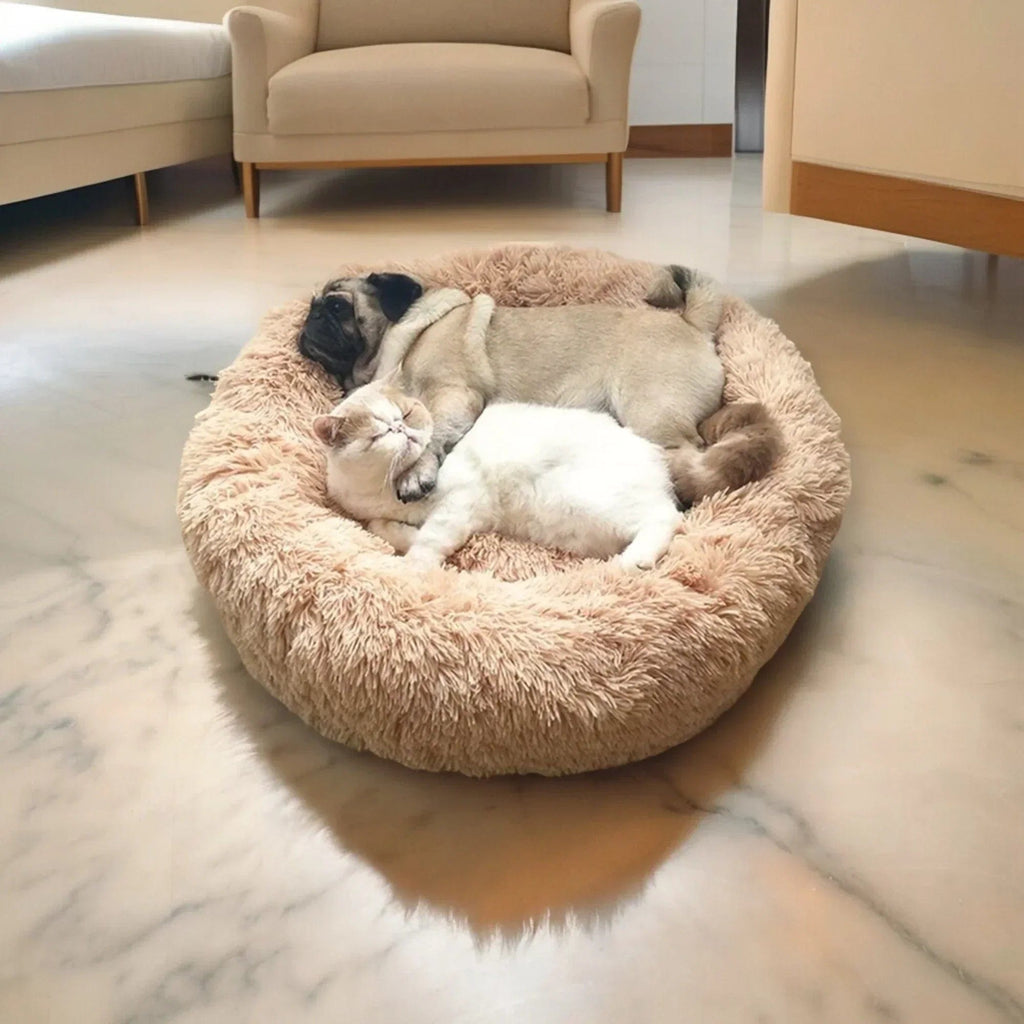Pavoco Hundebetten Superweiches Wohlfühlbett für Hunde beruhigend rund Anti-Stress