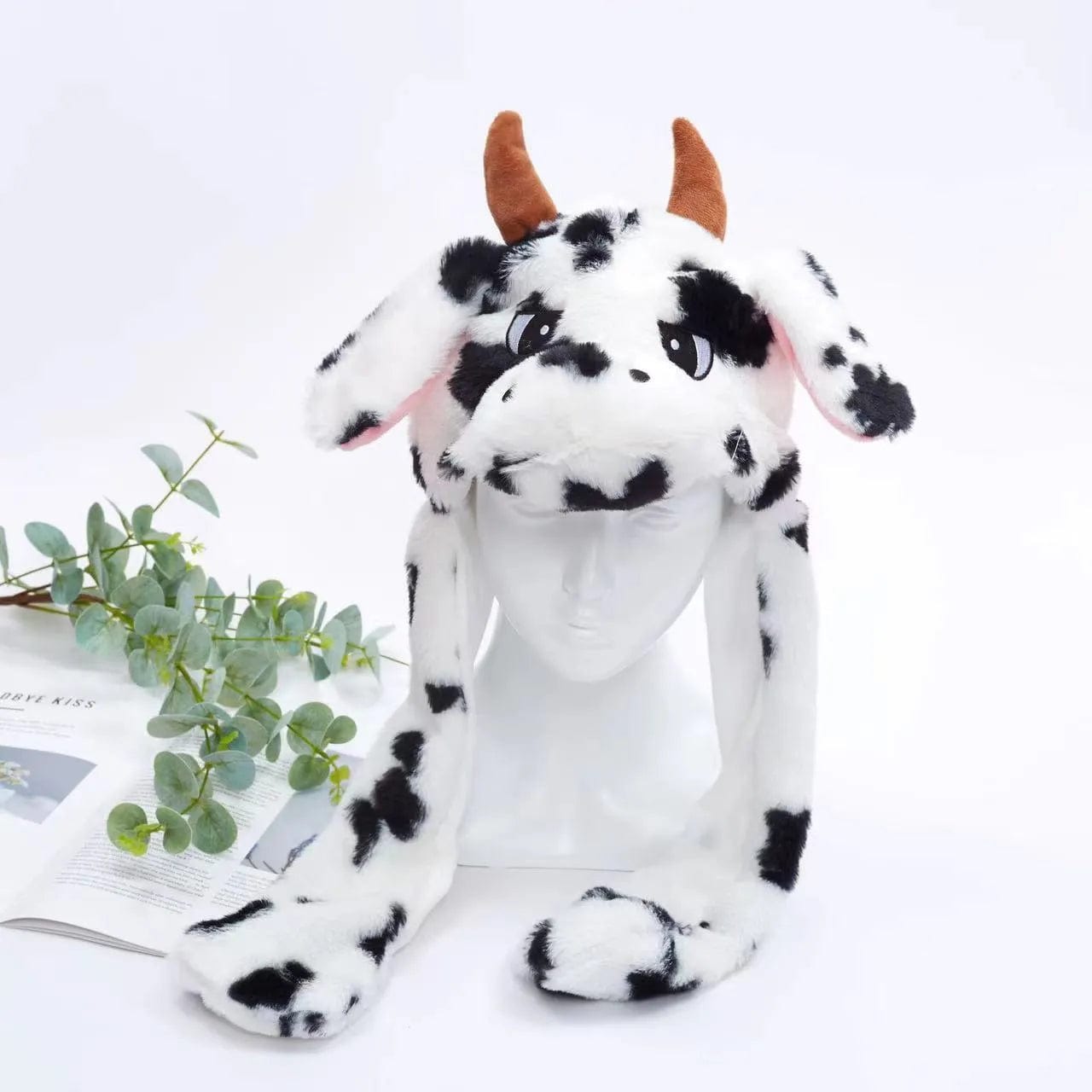 Pavoco Hüte & Mützen J Lustiger Winterhut für Unisex mit beweglichen Ohren und Plüschmaterial