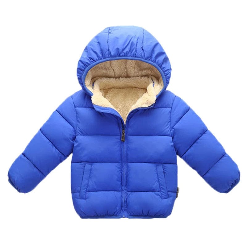 Pavoco Jacken Blau / 90 Warme Winterjacke für Kinder gefüttert mit Fleece Kapuze winddicht Freizeit
