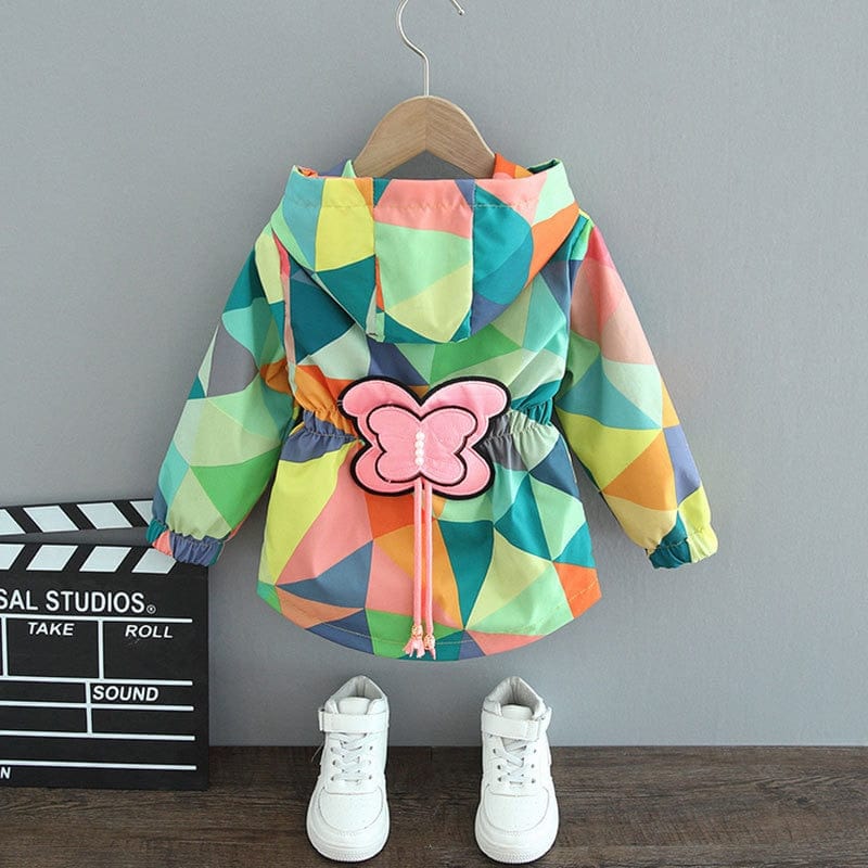 Pavoco Jacken Grüner Farbton / 12-18 Monate Modische Regenjacke für Mädchen leicht wasserdicht mit Schmetterlingsdesign